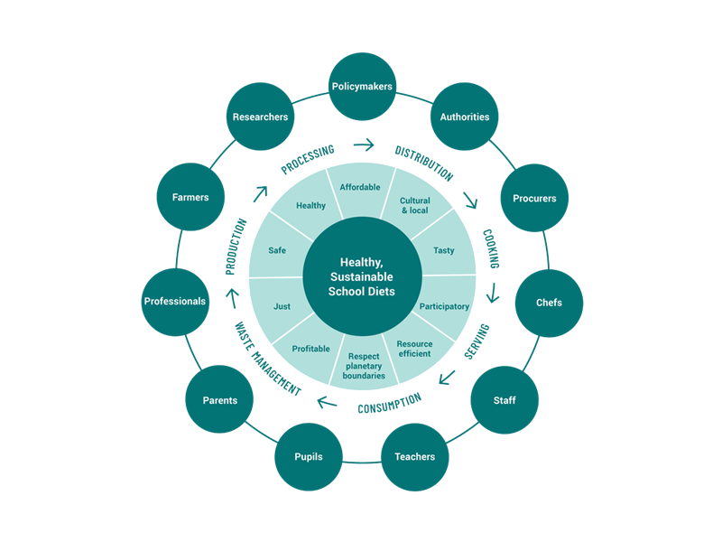 “Sustainable School Food System” and “School Diets” defined 